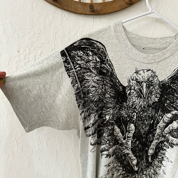 Vintage 80s/90s Bald Eagle Big Graphic The Wall Washington DC L - Picture 2 of 8